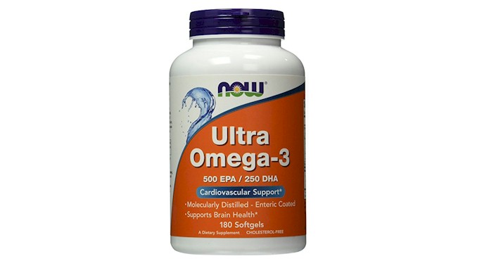 美國10大Omega-3魚油營養補充劑-Now Ultra Omega-3 180粒裝