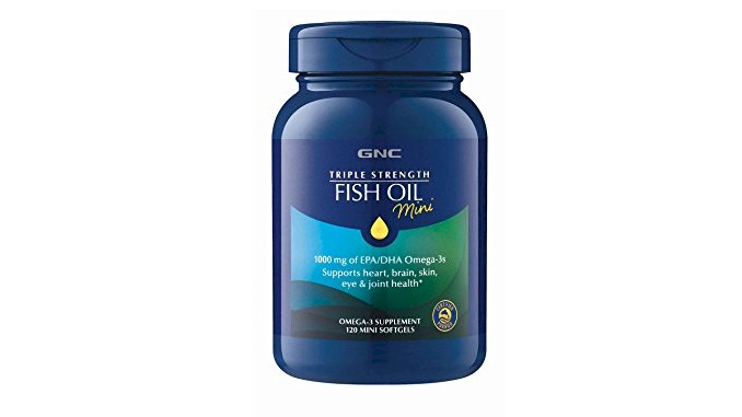 美國10大Omega-3魚油營養補充劑-GNC魚油、三倍強度、迷你軟膠囊，120粒裝